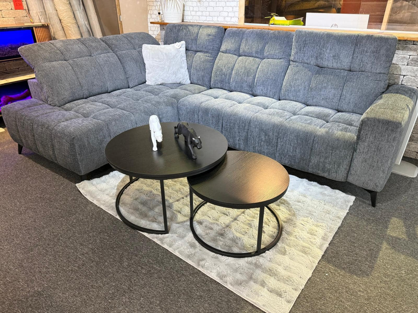 Salon d'angle "Tacha" (Lit électrique)