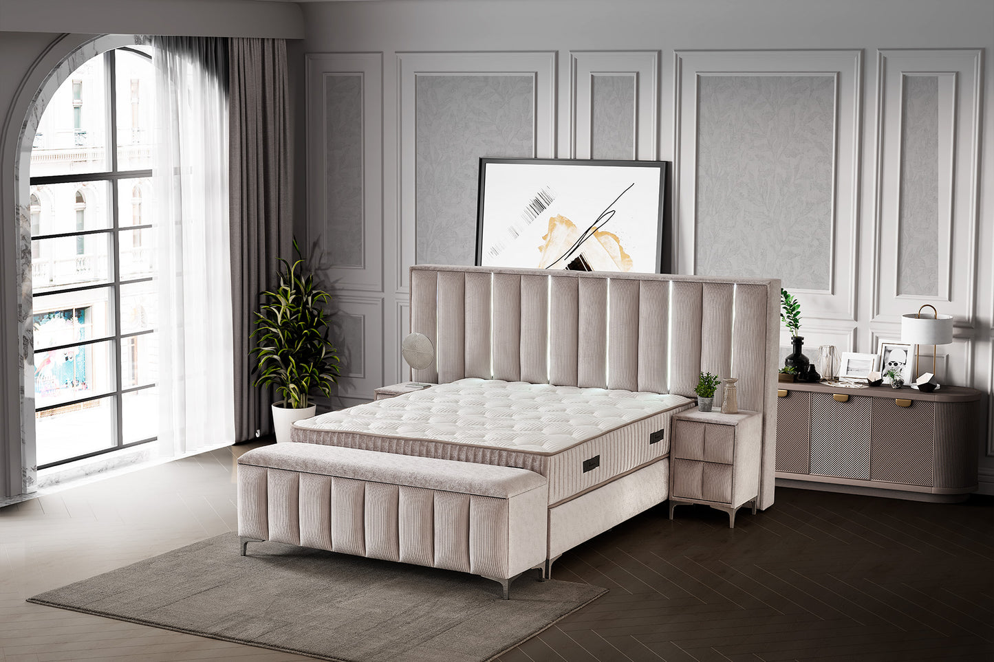 Lit Boxspring "Moonlight"